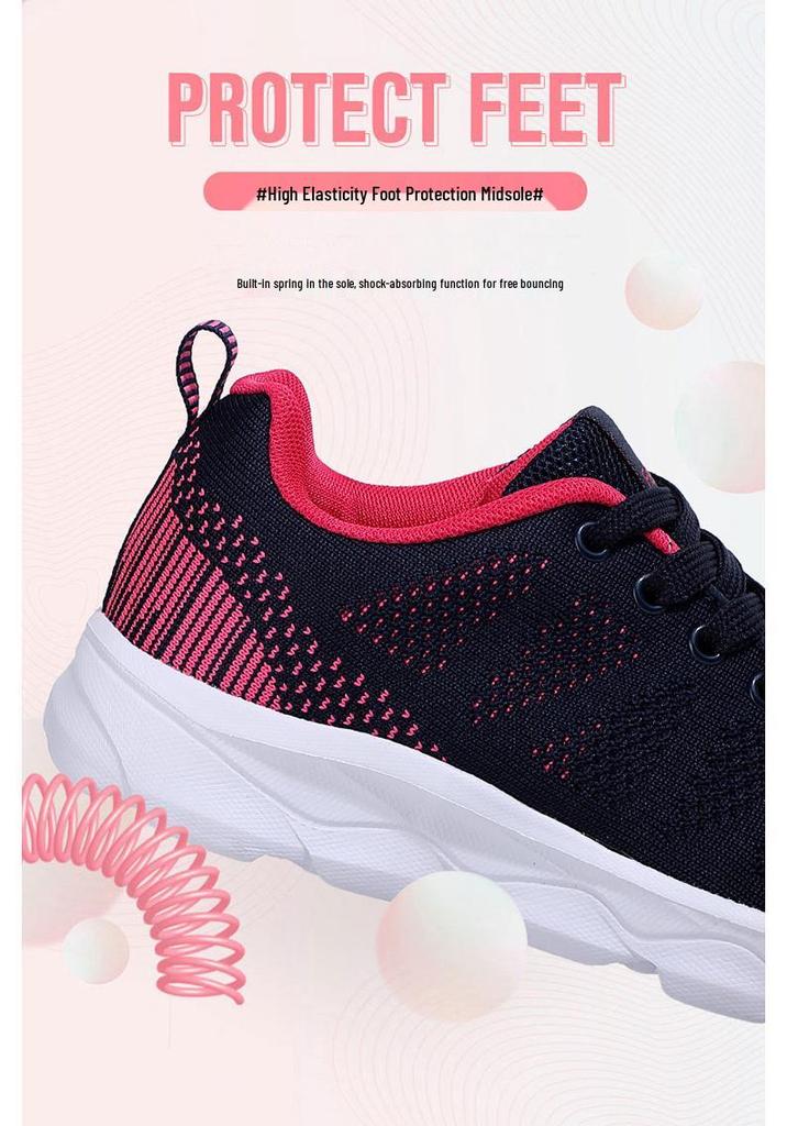 Women's Lightweight Mesh Walking Shoes - Soft Sole, Casual Style for Mothers and Elders, Perfect for Spring and Autumn