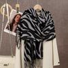 New Winter Plaid Cashmere Scarf Women Luxury Warm Shawls Poncho Tassel Thickened Men Unisex Neck Pashmina Scarf Rainbow Echarpe