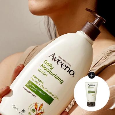 Aveeno Daily Moisturizing Lotion 354mlx2+(extra) Aveeno Daily Wash 30g