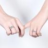 Adjustable Platinum Plated Double Row Couple Rings: A Pair for Deep Confessions
