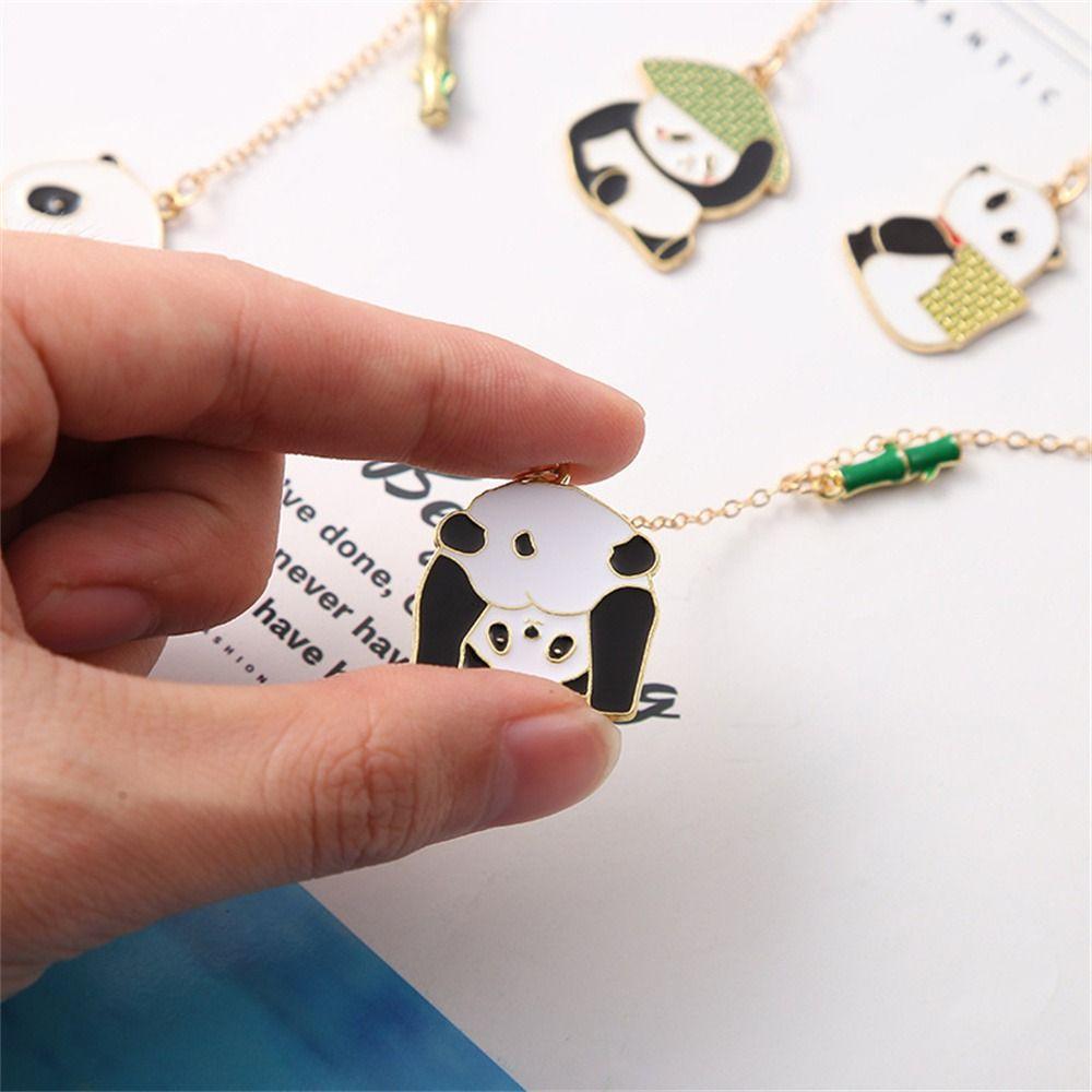 for Readers Cute Reading Book mark for Pages Panda Pendant Paper Clip Panda Bookmark Metal Bookmark