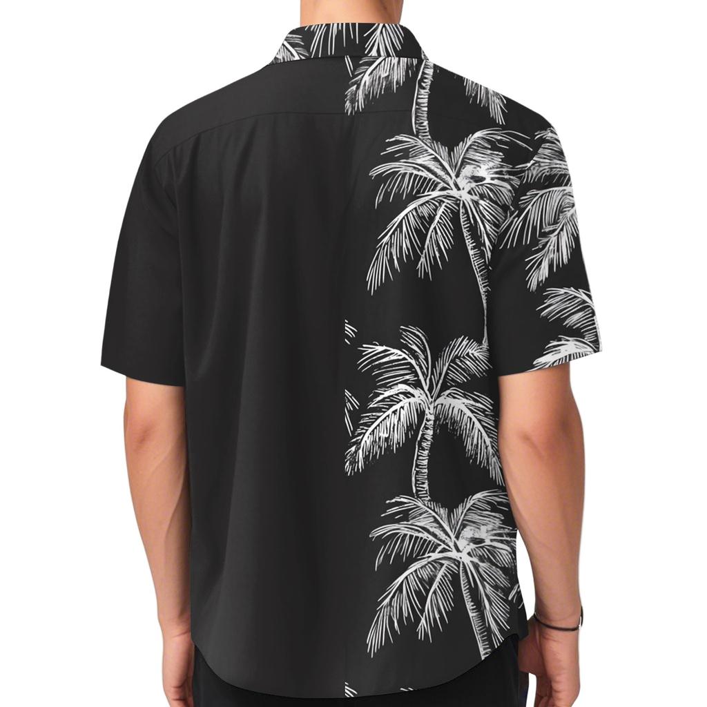 Men's Fashionable, Casual, Loose Short-sleeved Shirt With A Lapel And Comfortable Button Top