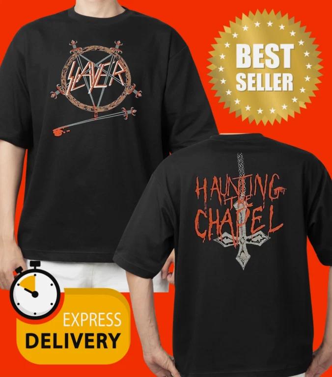 Slayer Haunting The Chapel T-Shirt Black Two Sides S
