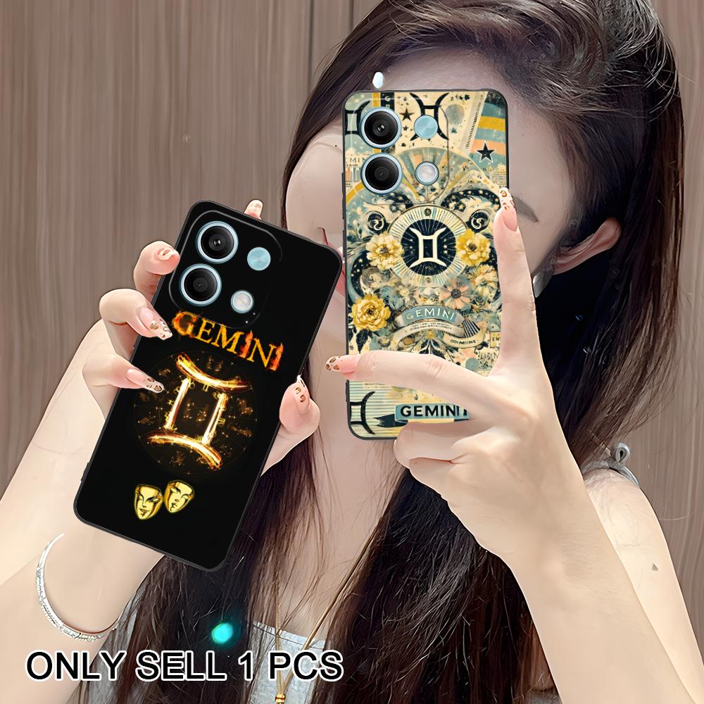 Zodiac Sign Gemini Phone Case for POCO M7 M6 M5 M4 M3 X7 X6 X5 X4 X3 Pro GT 5G Soft TPU Shockproof Cover
