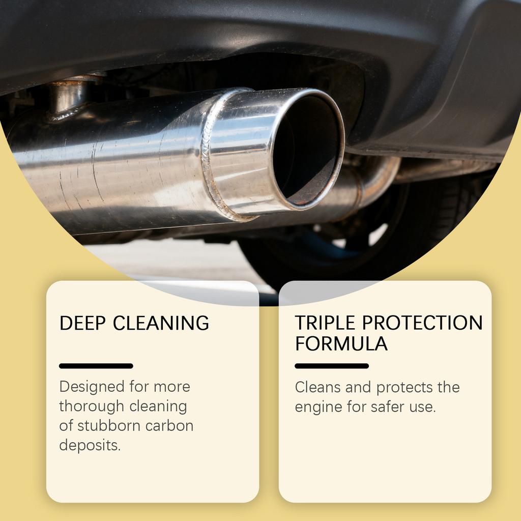 Car Cleaner Carbon Deposit Removal Fuel Efficiency Support Gasoline Vehicle Care 120ml