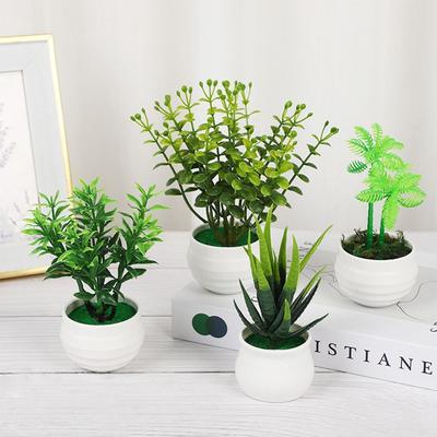Hierba de Aloe Plantas en Maceta Realistas Hierba Falsa Verde Regalo en Maceta Simulación Scindapsus Eucalipto