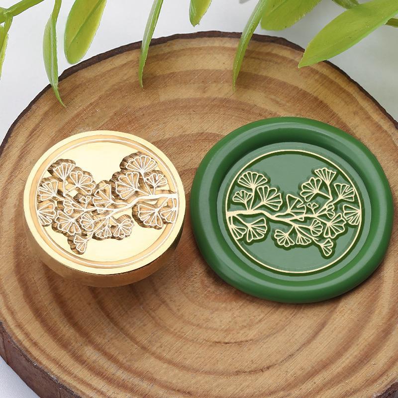 DIY Retro Antique Metal Plant Sealing Wax Seal Stamp For DIY Wedding Invitations Decor Ancient Wax Stamp Craft