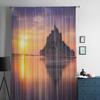 MONT SAINT MICHEL FRANCE Sheer Curtain For Living Room Bedroom Voile Curtains For Window Organza Curtains Party Tulle Drapes