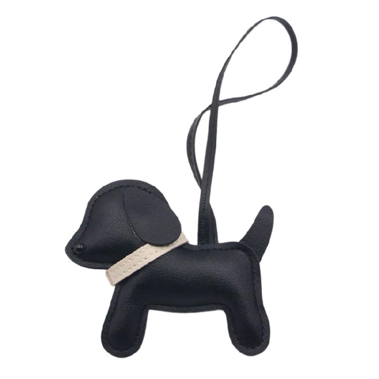 Modern Dog Shaped Key Ring For Everyday Carry Essential Water Resistant Faux Leather Craftsmanship Pendant