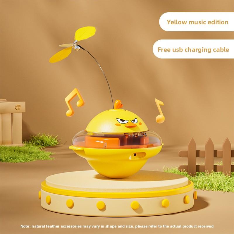 Cat Toy Intelligent Rotating Little Bird Feeding Toy Laser Toying for Cats Sound-producing Cat Toy