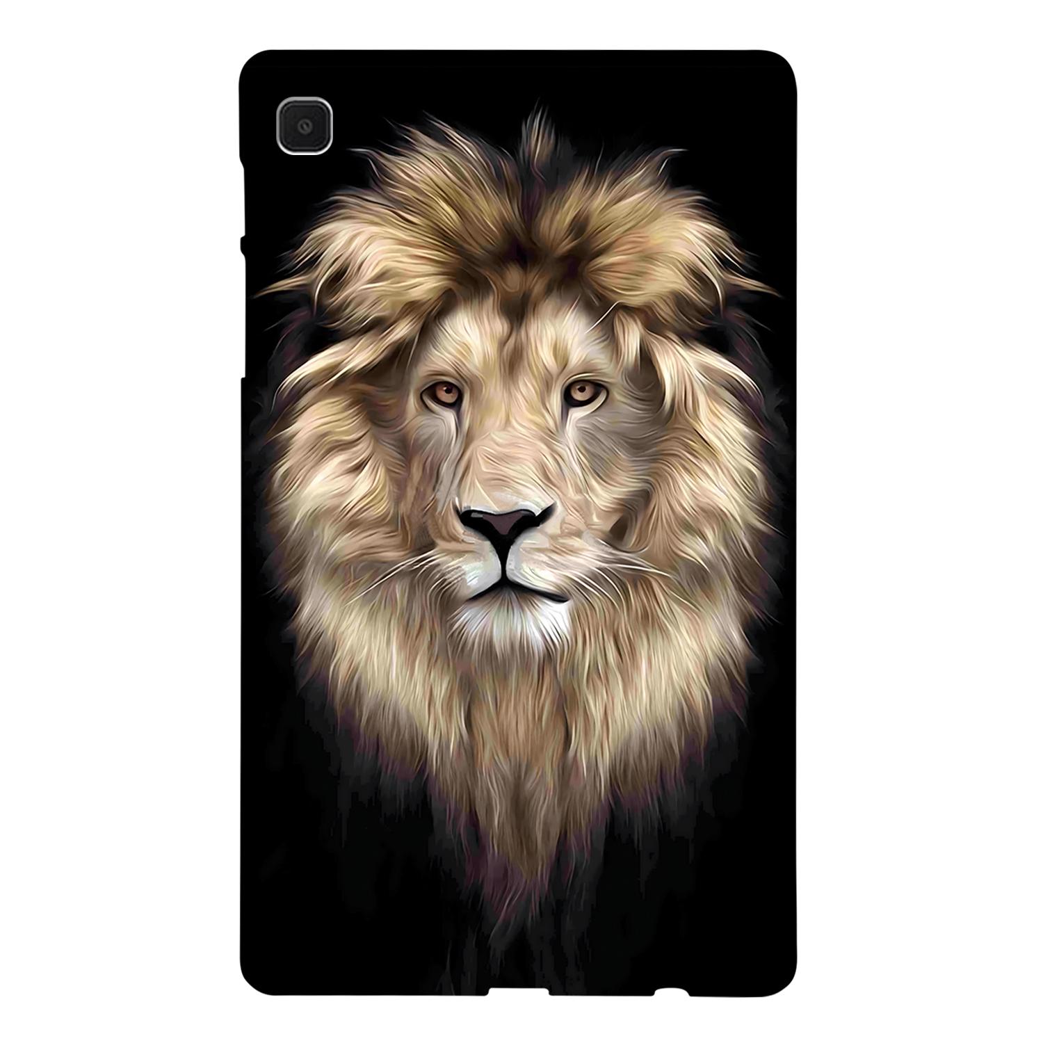 

For Samsung Galaxy Tab A7 Lite 8.7-inch TPU Case Pattern Printing Slim Tablet Protective Cover Lion