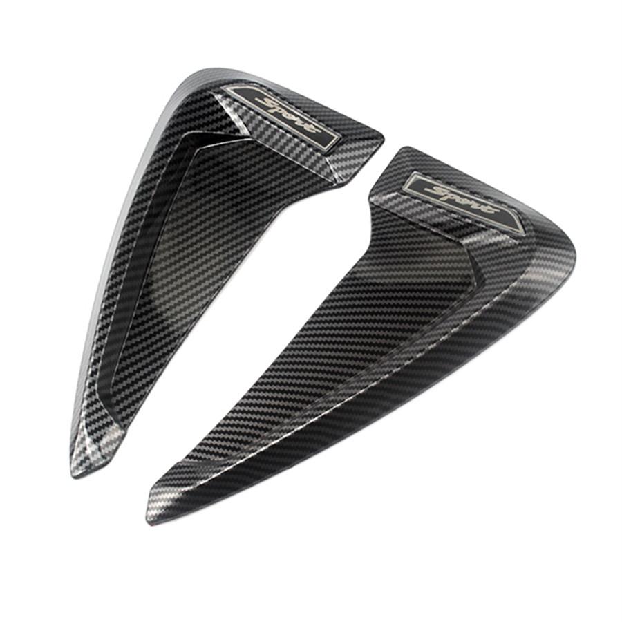 1Pair Carbon Fiber Look Air Flow Vent Fenders Side Car Hood Decorations Sticker