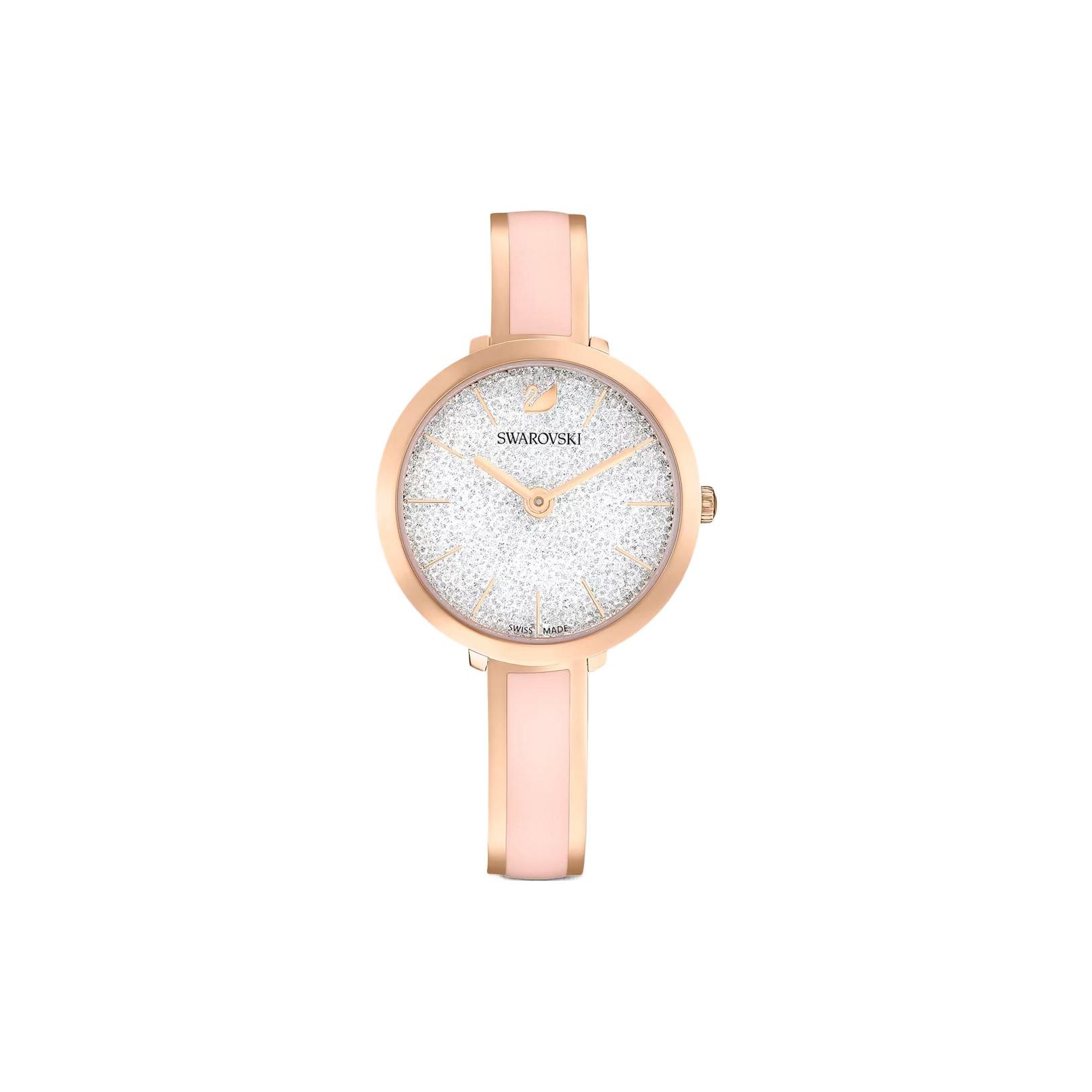 

Swarovski Classic Swan Watch Quartz Movement Stainless Steel Band White Dial Women watches Silver 5642221 Pink Strap