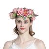 Handmade Faux Fabric Flower Garland Adjustable  Flower Garland  Hair Band