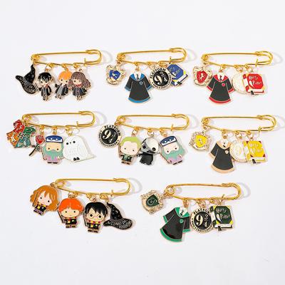 Europese en Amerikaanse film- en televisienovels Harry Potter metalen badge accessoires Academie voor Tovenaars legering broche tas pin