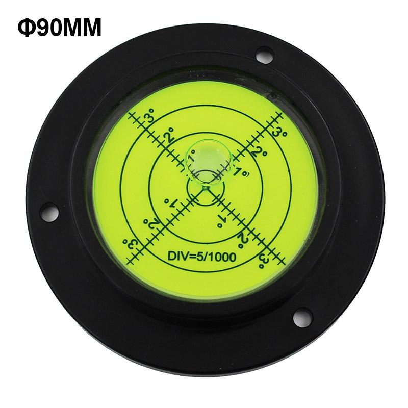 Round Mental Level Bubble Horizontal Device with Mounting Hole Diameter 50mm-100mm