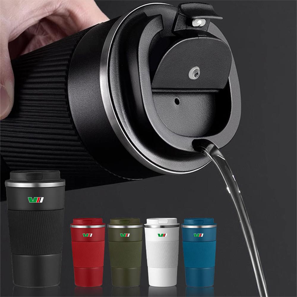 Stainless Steel Car Styling Thermos Mug Coffee Cup Auto Accessories For Skoda Rapid Fabia Karoq Kamiq Superb Octavia VRS VII S Csu500