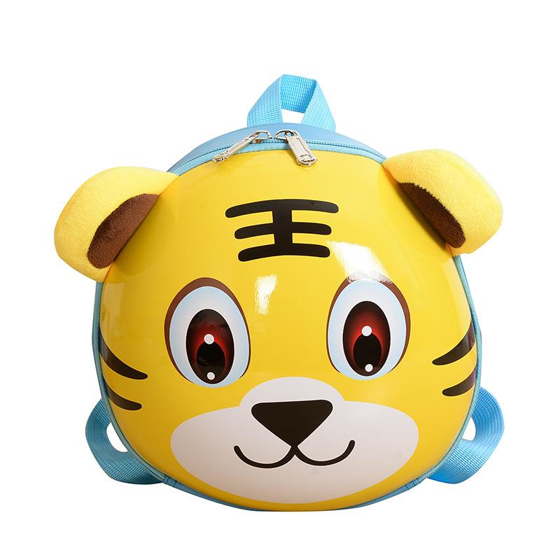 Kindergarten Small And Medium Class Baby Schoolbag Cartoon Cute Little Tiger Child Backpack Foreign Hard Shell Children'S Backpack