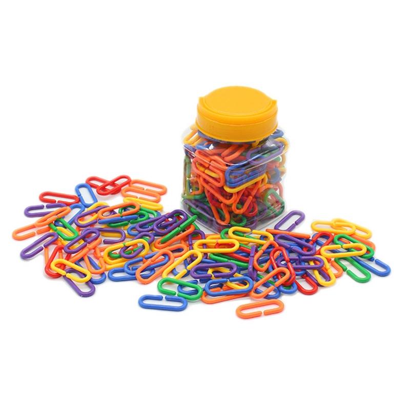 3D Puzzle Geometry Chain Buckle Building Set Toy Learning Teaching Aid Shape Learning Toy Preschool Counting Toys