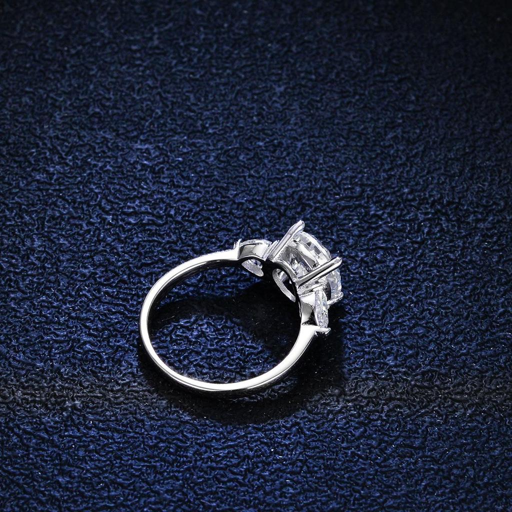 9mm S925 Sterling Silver 3 Carat Moissanite Wedding Ring D VVS1 Exquisite Luxury Fine Jewelry For Women