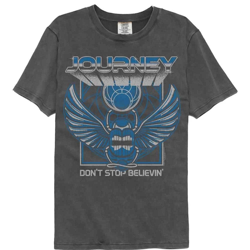 Journey - 3D Text Scarab - American Classics - Gray Solid Short Sleeve Com 120