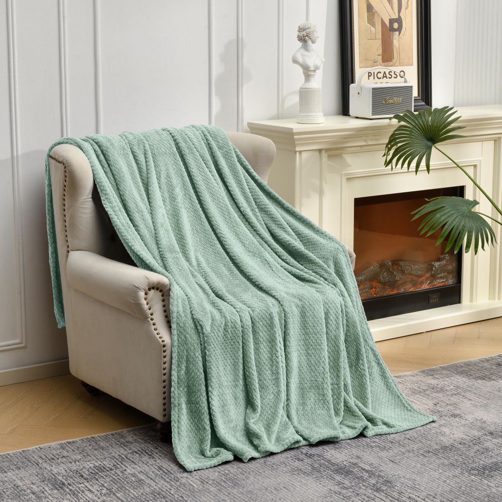Soft Fleece Throw Blanket for Couch, Lightweight Plush Warm Blankets for Bed, Fuzzy Cozy Flannel Blanket Throw for Sofa, Travel