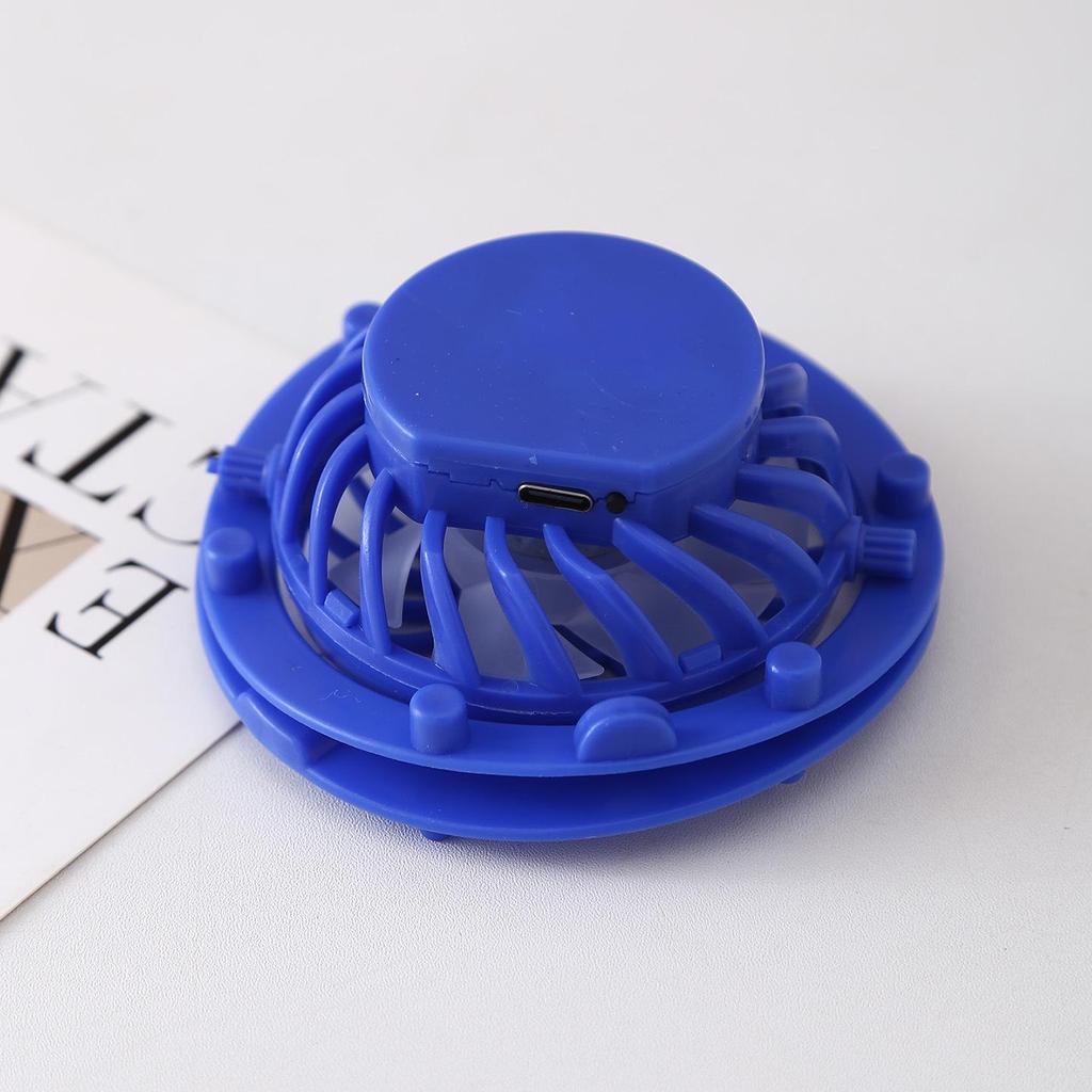 USB Rechargeable Solar Fan with Detachable Accessories - Pressure-Sensitive Motor for Strong Wind Power