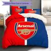 Logo The Gunners Zestaw pościeli z kołdrą Poszewka na kołdrę Poszewka na poduszkę Dekoracja domu Prezent urodzinowy (1 * poszwa na kołdrę + 2 * poszewki na poduszki, bez rdzenia)