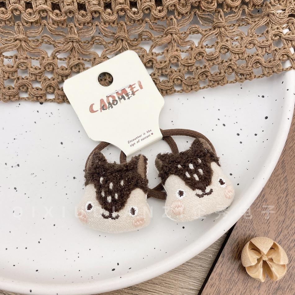 Plush Alpaca Cartoon Hair Clips for Girls - Cute Frizzy Bang Ties & Retro Handmade Accessories