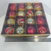 New 8cm Hand-Painted Christmas Ornaments Set - 16 Plated Plastic Balls