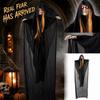 Halloween Hanging Decoration, Motion Activated Sound Control Black Dress Female Prop for House Room Restaurant Decor