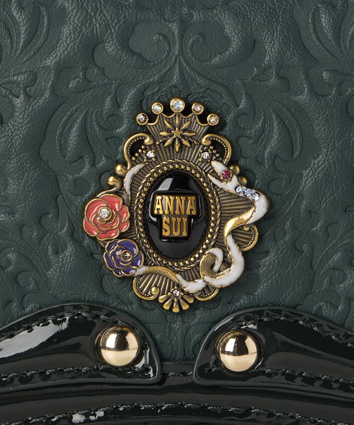 Anna Sui Damen Serpent Faltbörse, Grün, Größe F