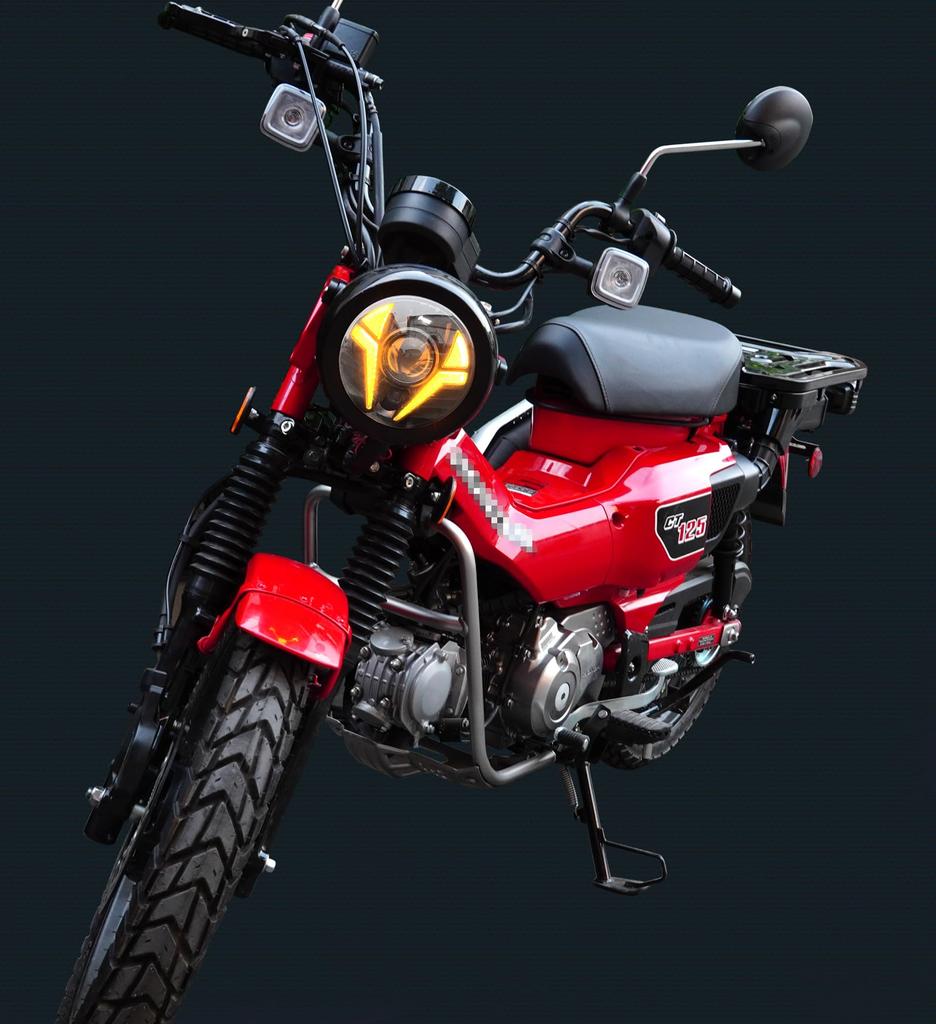 HENGTUAOTO Hunter Cub CT125 Dedicated 5.75 Inch LED Headlight, Ultra Distance Auxiliary Spotlight, White