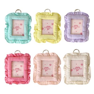 Χαριτωμένο Υφασμάτινο Μαξιλαράκι Κορνίζα Κλειδοθήκη Για Φωτοκάρτες 3 ιντσών Κάρτες Φορητή Διακόσμηση Τοίχου Αξεσουάρ Ταξιδιού