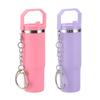 [PATIKIL] Mini Cup Keychains, Cute Cup Decorations, Keychain Ornaments for Backpacks, Handbags, and Purses, 2-Piece Set, Style 1, Pink and Light