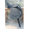 Nova Selaria Inglesa Preta de Couro Genuíno para Dressage, Assento Duplo, Arções Intercambiáveis, Tamanhos 16", 16.5", 17", 17.5", 18"