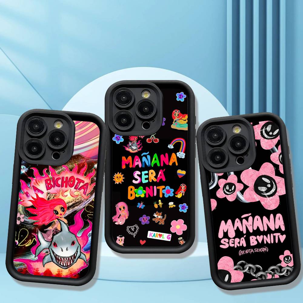 Karol G Manana Sera Bonito For iPhone 17 Pro Max 16 15 14 13 12 11 Plus Black Soft Phone Cover