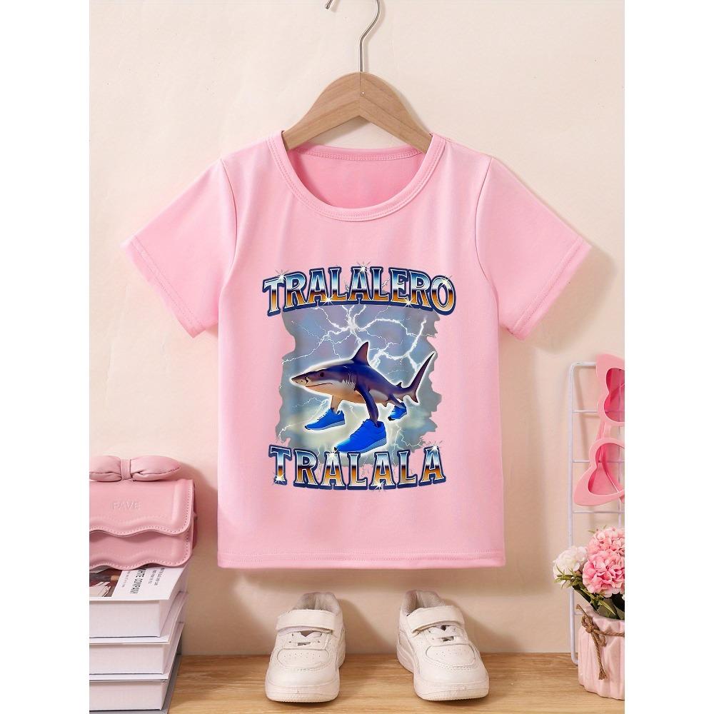 

Children s printed T-shirts, fashionable round neck short-sleeved T-shirts 160