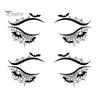 Cosmetic Transfers for Adults 2 Pairs Halloween Eye Tattoo Stickers, Waterproof Temporary Face Decals with Ghostly Decorations Pumpkin Bat Spider Web,