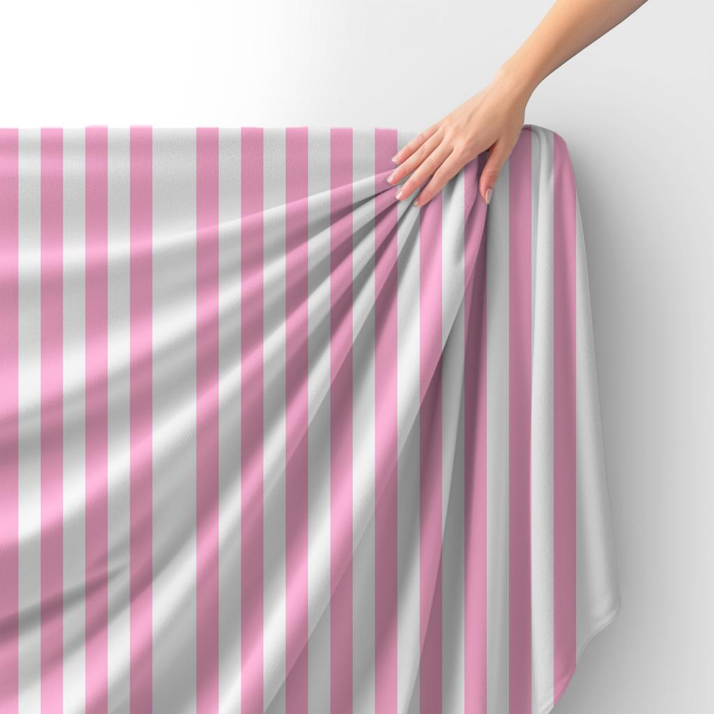Royal Velvet Fabric Polyester For Sewing - Pattern Pink Stripes