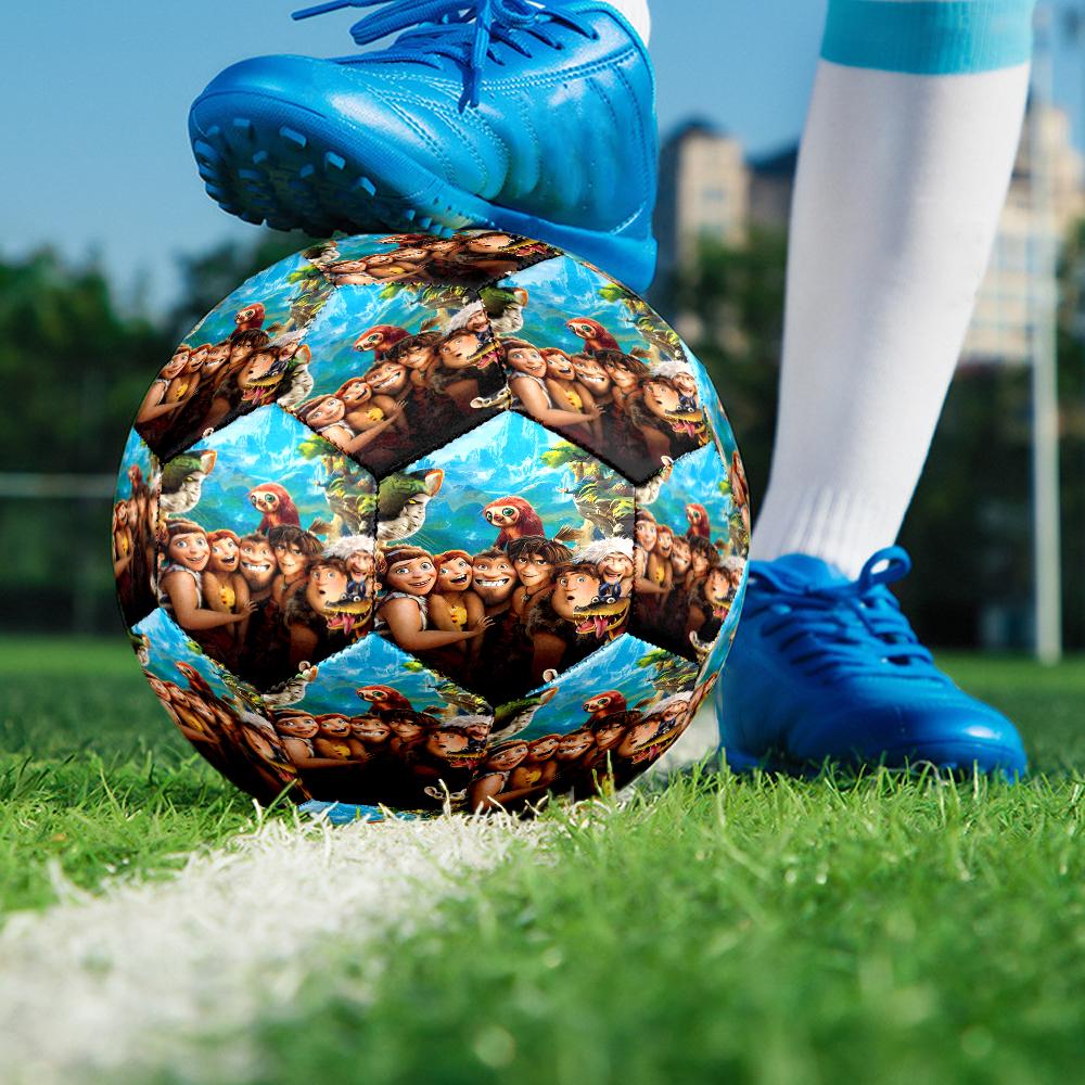 The Croods Theme Size 5 Soccer Ball, Suitable for Both Indoor and Outdoor Matches, a Gift Suitable for Everyone.