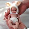 Bambola Reborn in silicone solido da 6 pollici con corpo intero per ragazza e ragazzo Mini bambola di simulazione palmo da 15 cm Maddie Dress Up Playmate Toy Doll Regalo di compleanno per bambini