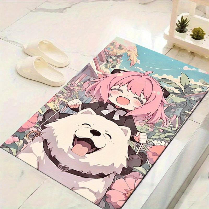 

1pc Spy Family Pattern Area Rug, Anti Slip Non Shedding Stain Resistant Carpet 60cm by 90cm