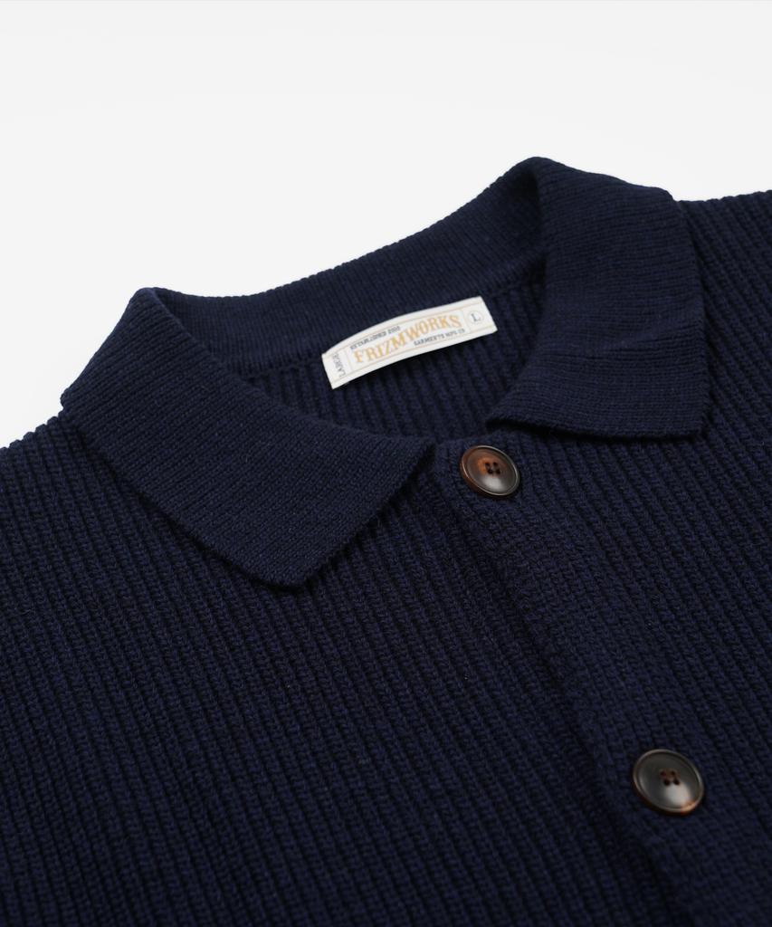 Frizmworks Ultra Heavyweight Collar Cardigan _ Navy