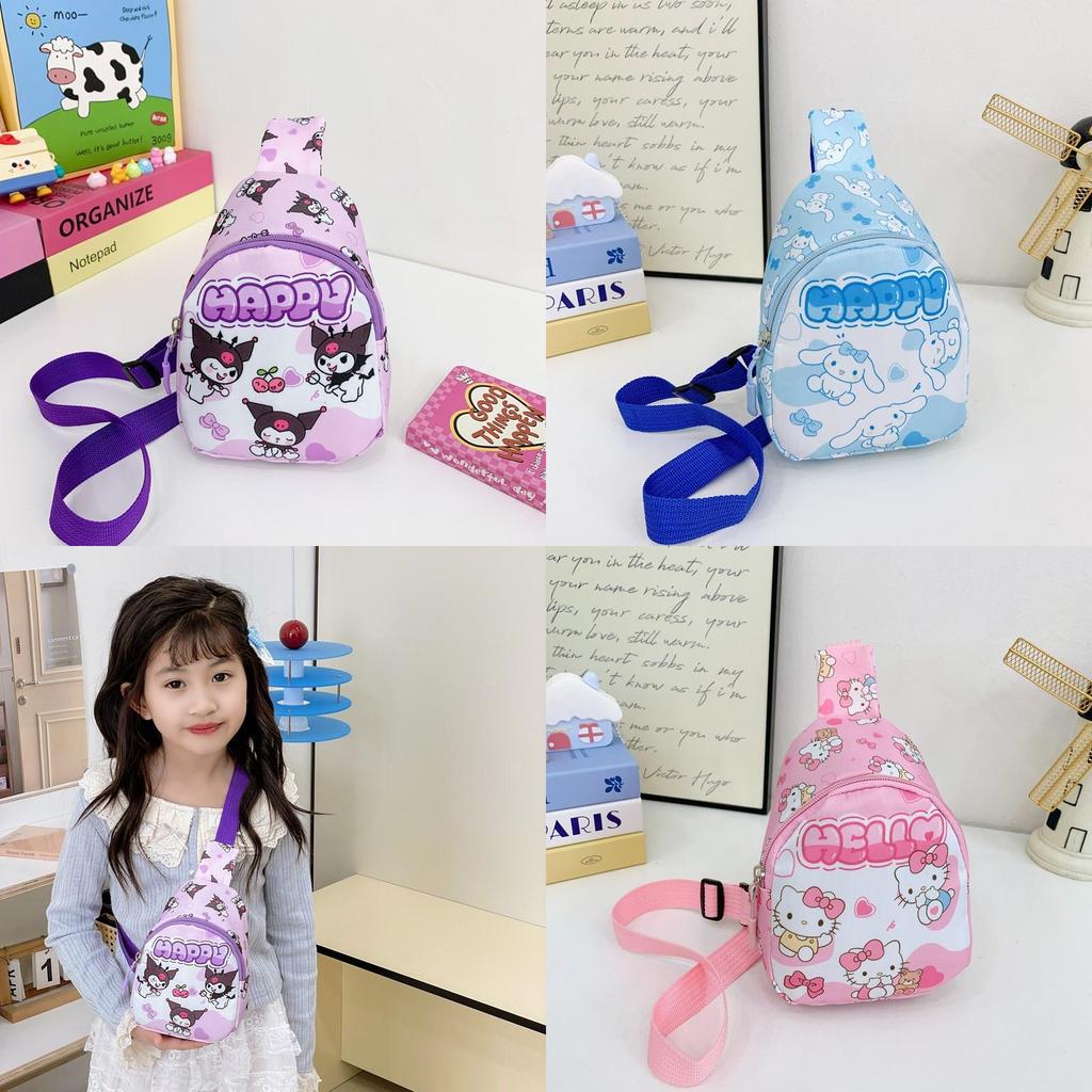 Cinnamoroll Kids Chest Bag With Cartoon Print For Daily Use And Toddler Fashion