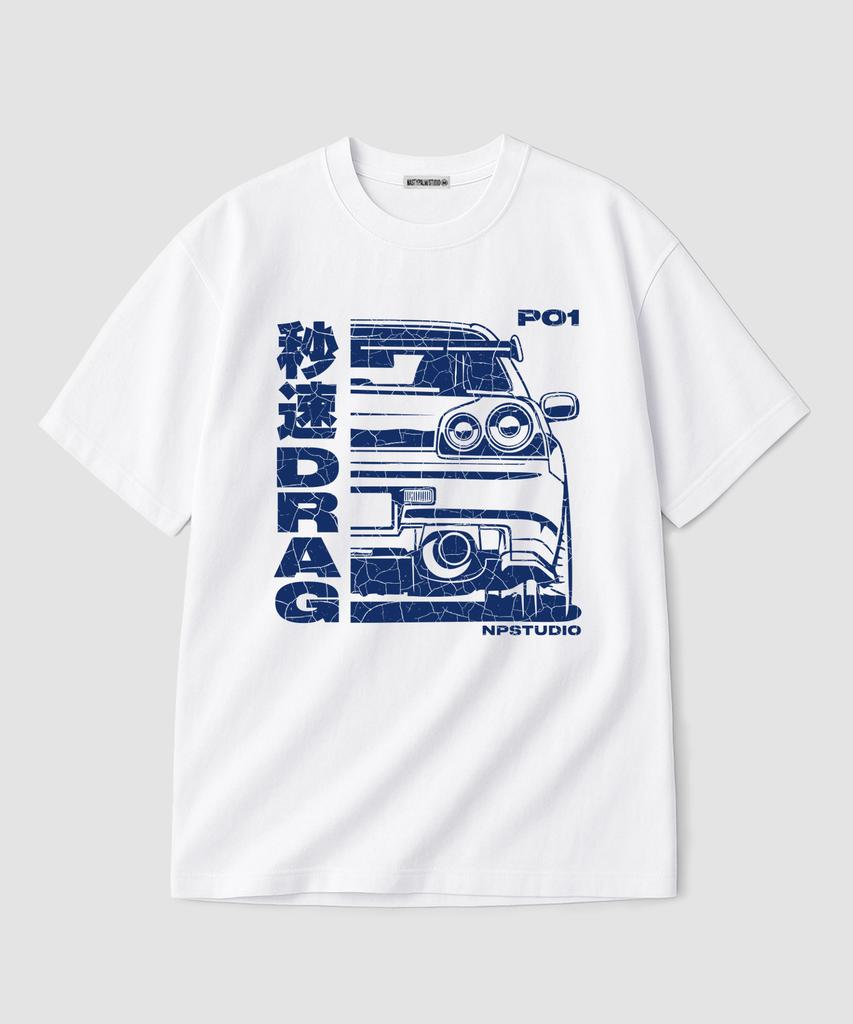 NP STUDIO [2Pack] P01 Drag Logo Oversized T-Shirt 3 Colors