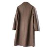 Men's Mid-Length Double-Faced Wool Cashmere Overcoat with Suit Collar