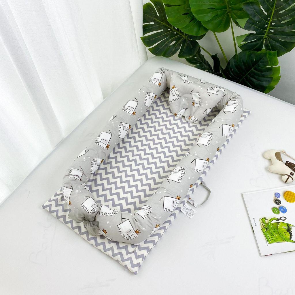 Vikbar Bionisk Bärbar Babysäng: Tvättbart Nyfött Sovbo av Ren Bomull