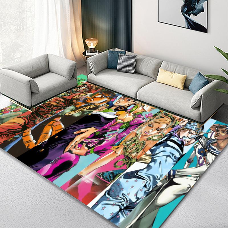Anime Jojos Bizarre Carpet Rug for Living Room Bedroom Home Sofa Decoration,Kids play Non-slip Floor Mat
