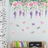 Flower Plants Wall Stickers Home Decoration Bedroom Adhesive Decals Wallpaper